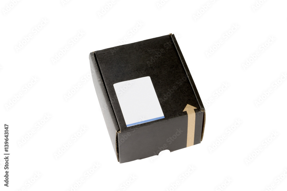 isolated old black box on white background