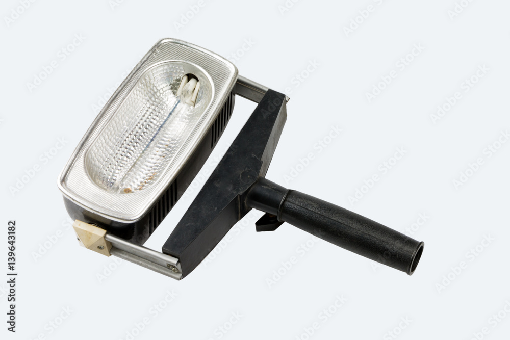 isolated camera flash on white background