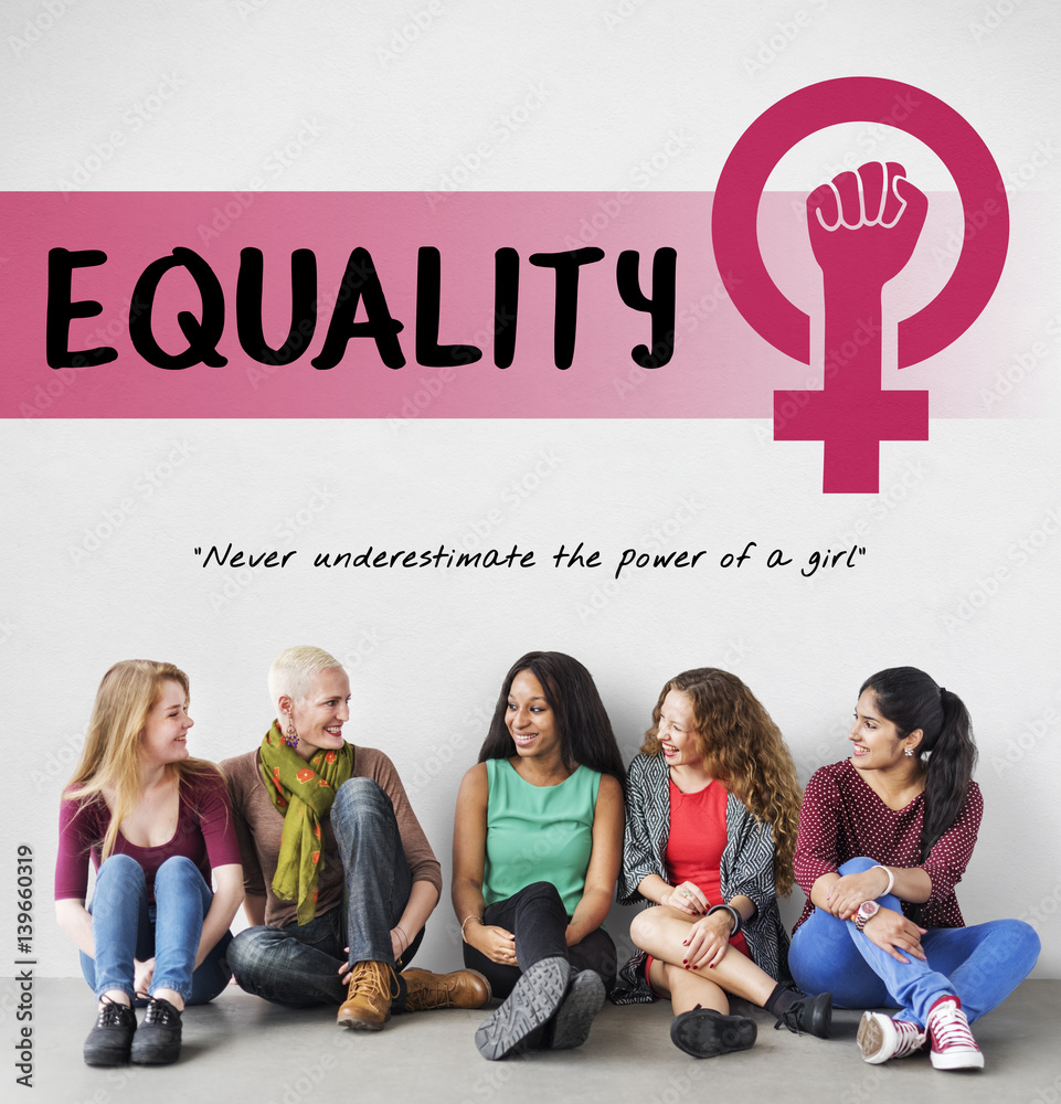 Women Girl Power Feminism Equal Opportunity Concept