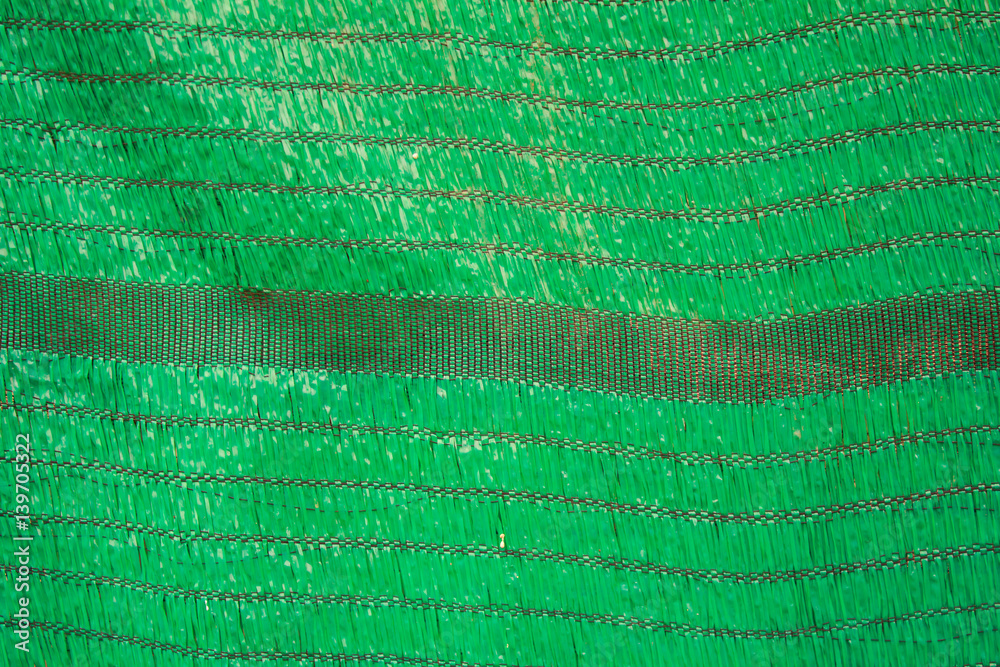 Green Plastic mesh dirty