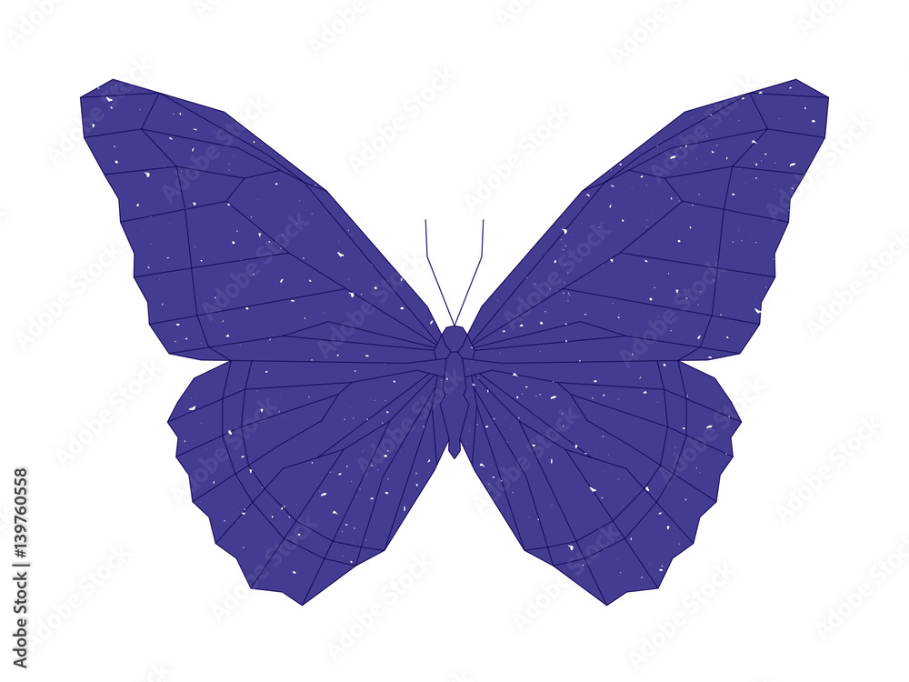 Abstract geometric butterfly. Vector illustration