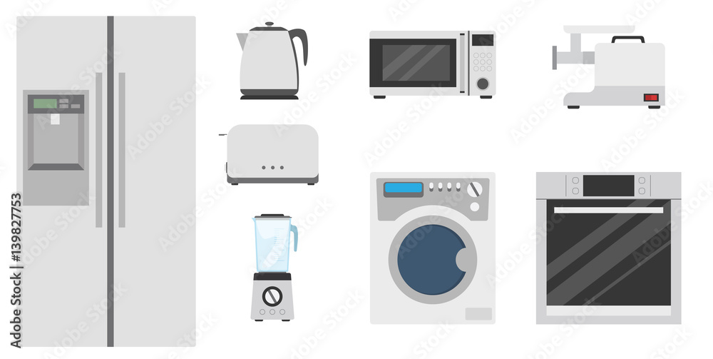 Kitchenware set flat Vector Illustration