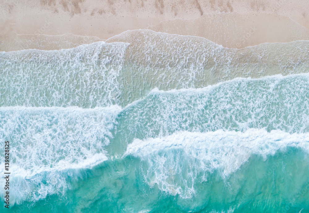 Aerial view. Top view.amazing nature background.The color of the water and beautifully bright.Azure 