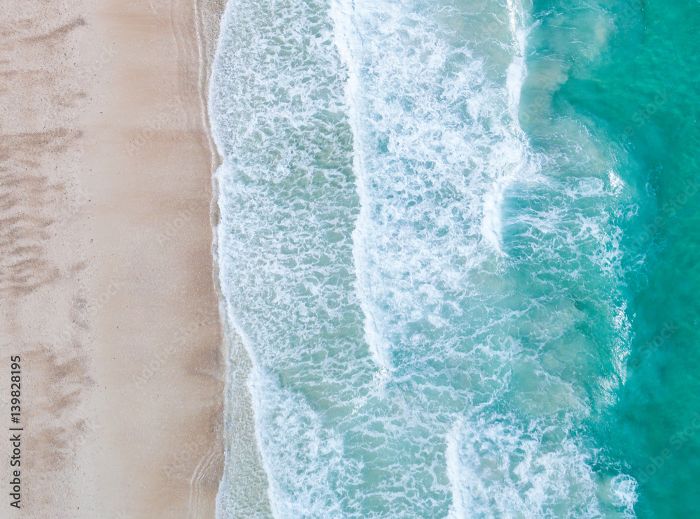 Aerial view. Top view.amazing nature background.The color of the water and beautifully bright.Azure 