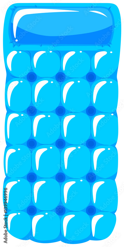 Floating raft in blue color