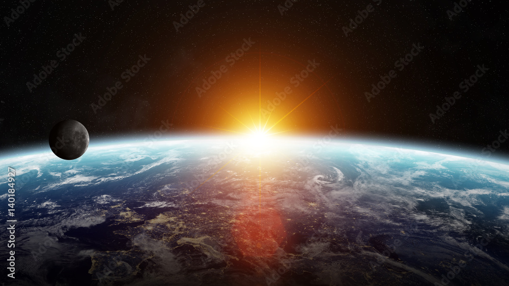 Planet Earth in space 3D rendering elements of this image furnished by NASA