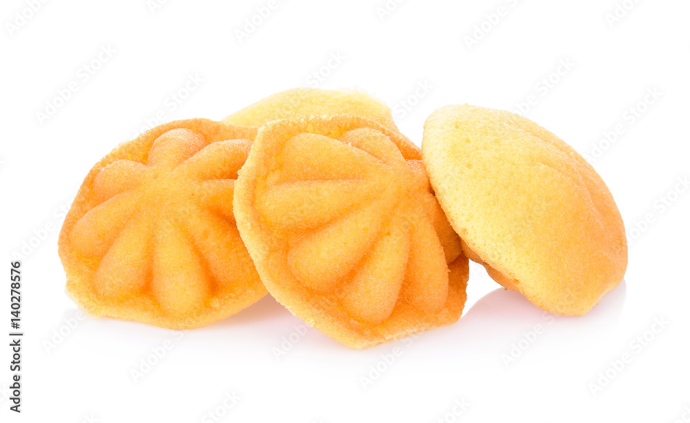 Ancient egg cakes, Thai dessert isolated on white background.