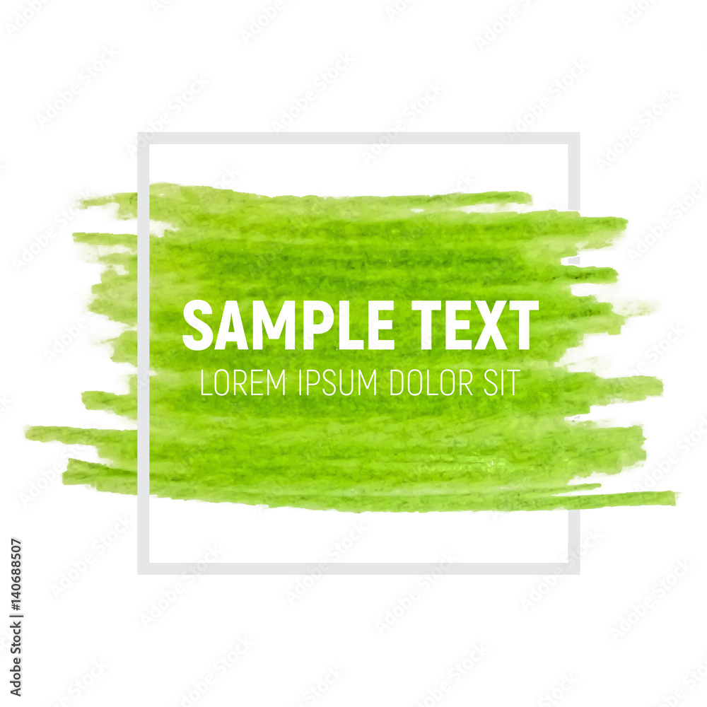 Green Paint Textured Art Illustration. Vector Illustration