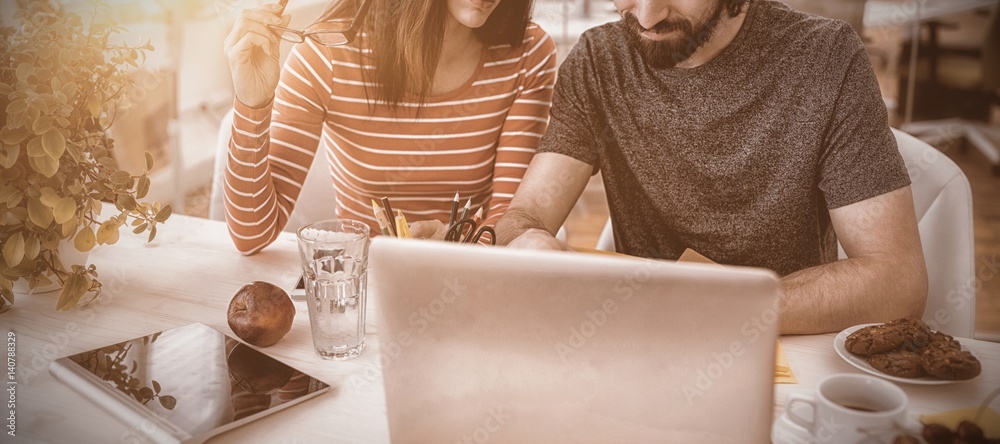 Business people working at desk