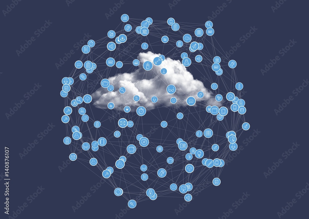 Conceptual image of cloud computing