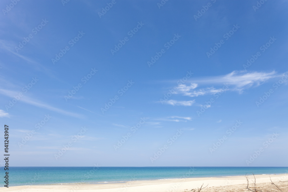 Tropical beach in andaman sea,phuket island, Summer beach paradise scenery sea and sand outdoor land