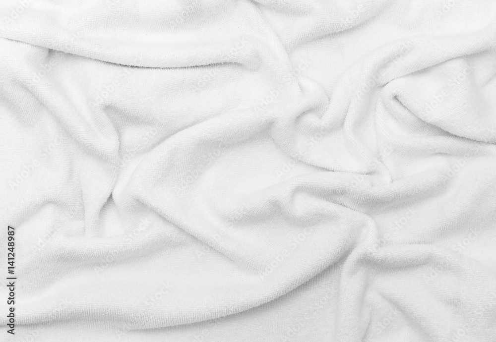 White towel texture background.