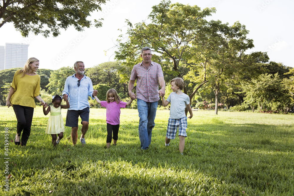 Family Generations Parenting Togetherness Relaxation Concept