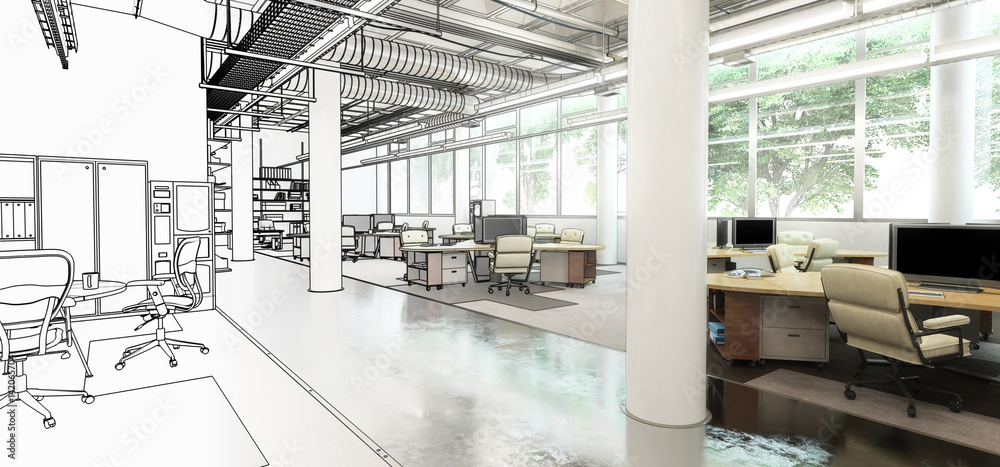 At the Office Floor (panoramic project)