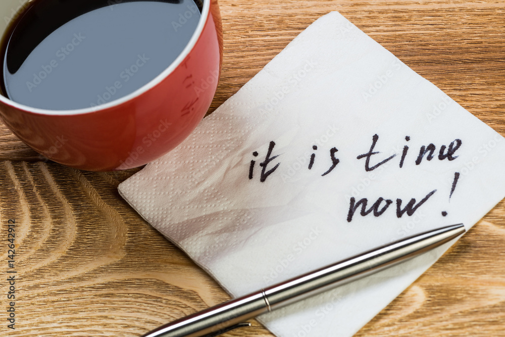 Romantic message written on napkin