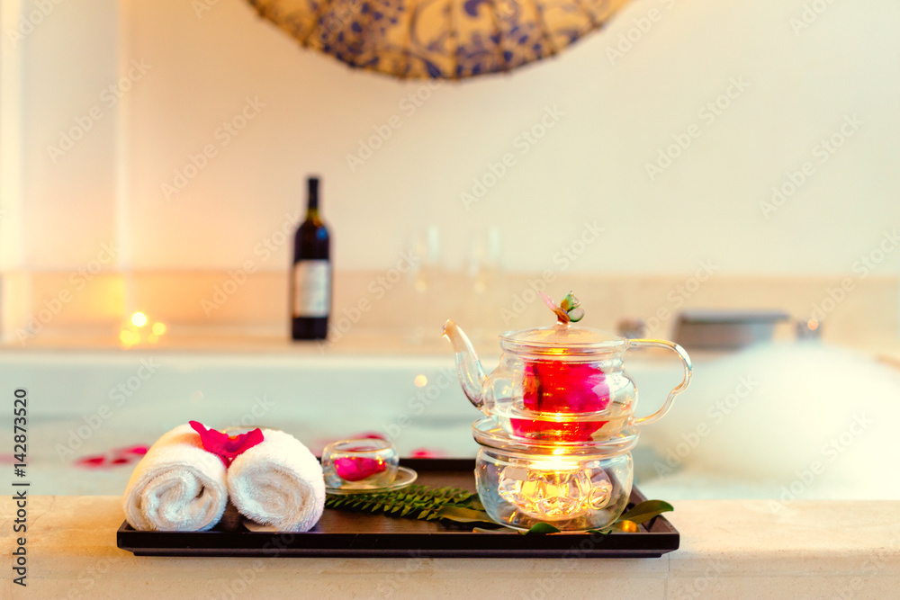 interior of modern spa bathroom