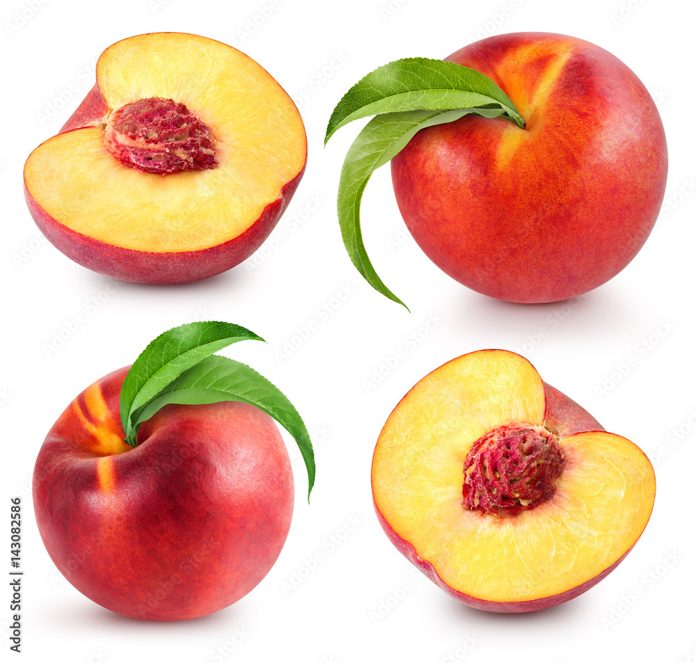 peach fruits isolated