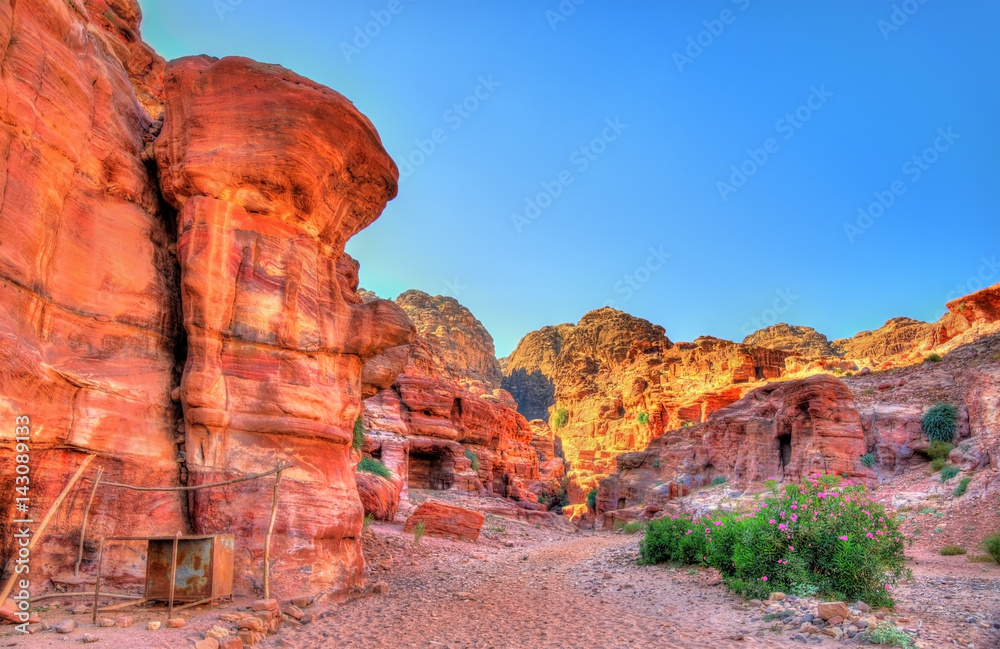 Wadi Jeihoon，通往佩特拉El Deir修道院的道路