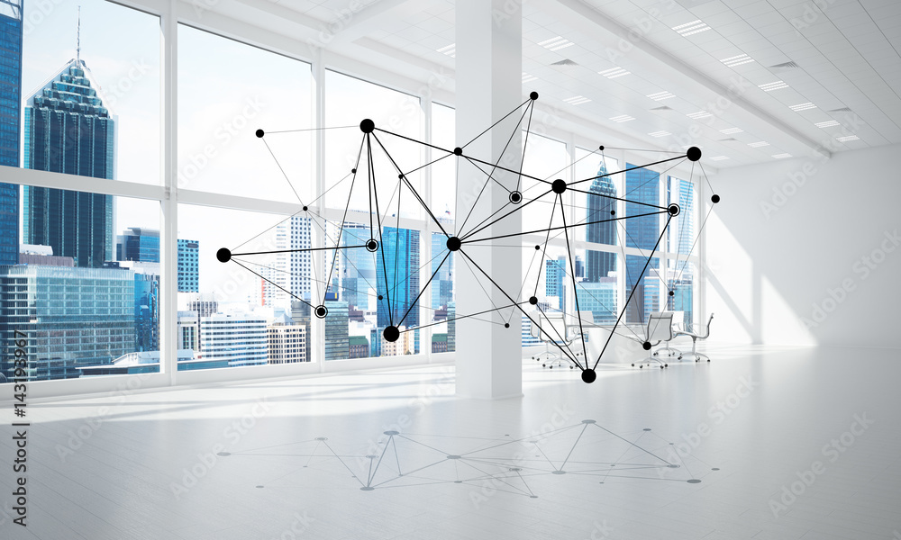 Networking and wireless connection as concept for effective modern business