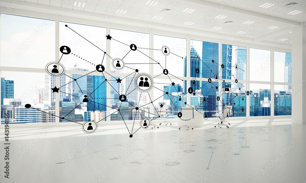 Networking and wireless connection as concept for effective mode