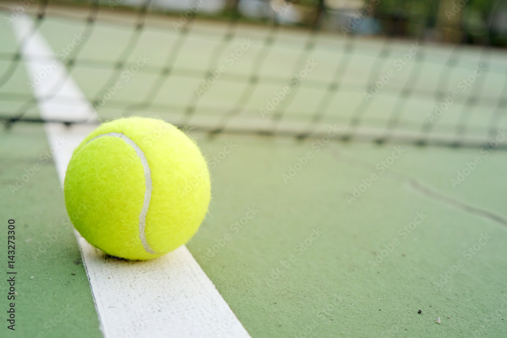 tennis ball on court