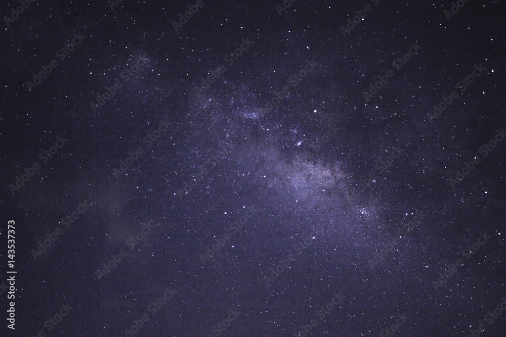 The Milky Way in the middle of the night in krabi thailand.