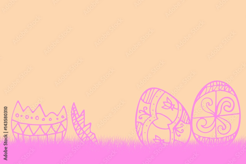 Composite image of easter eggs