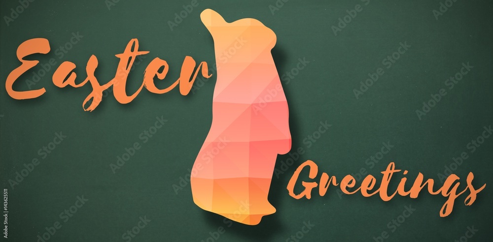 Composite image of easter greeting