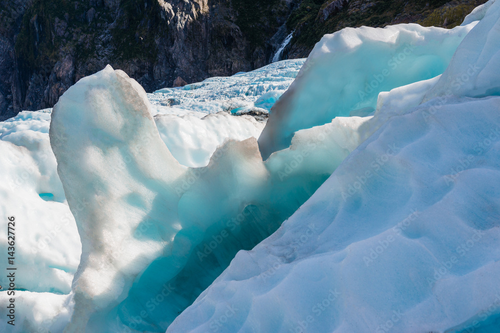 Fox glaciers close-up, Southern island, New Zealand