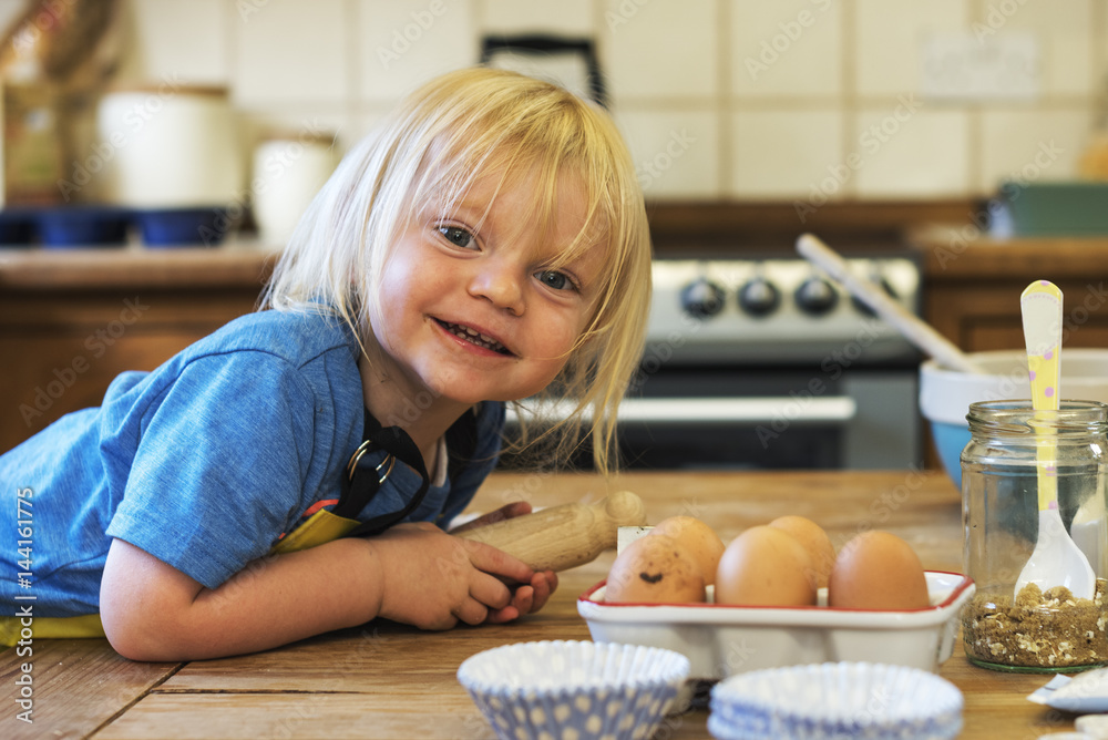 Kid Cooking Class Baking Concept