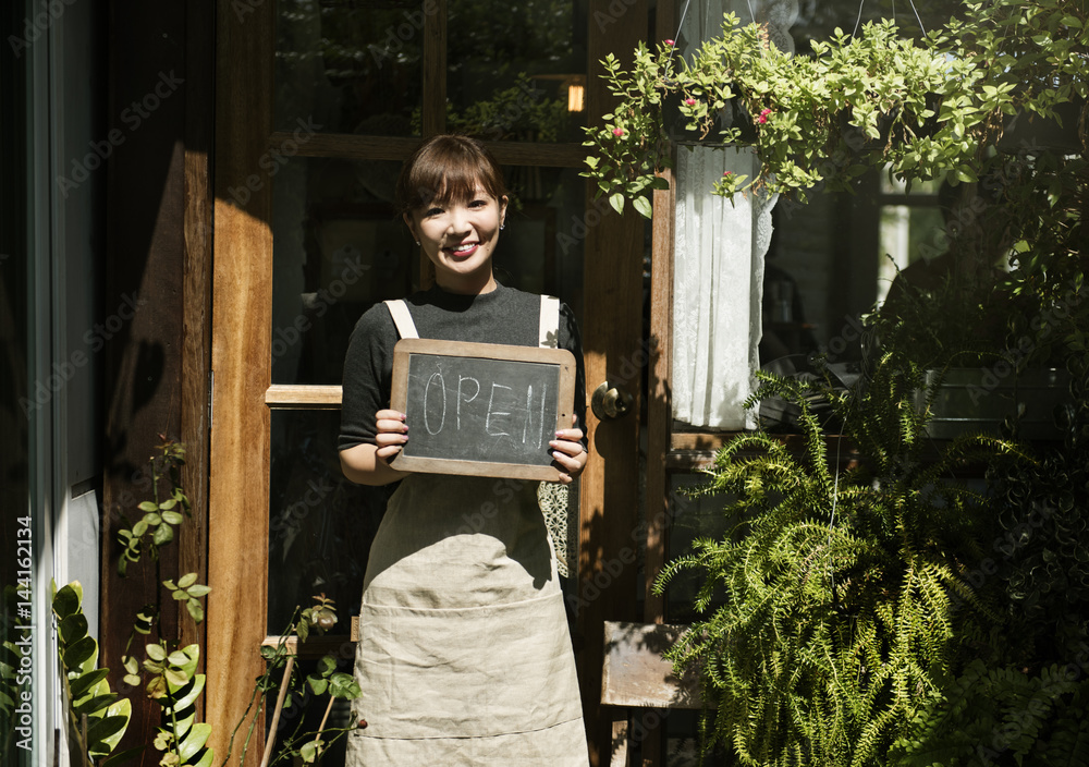 Cafe Open Shop Retail Welcome Notice Retail Front