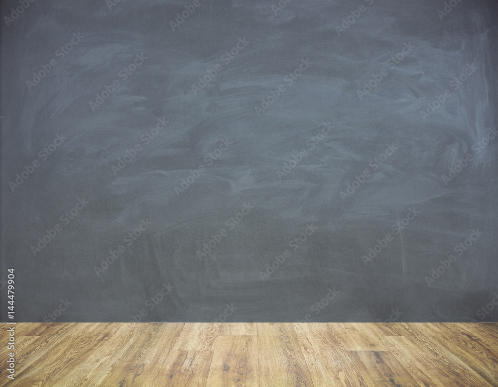 Empty blackboard wall in interior