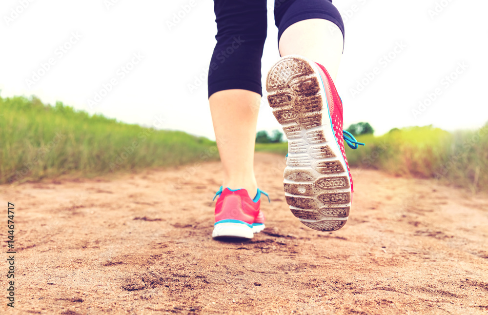 Female runner jogging outdoors