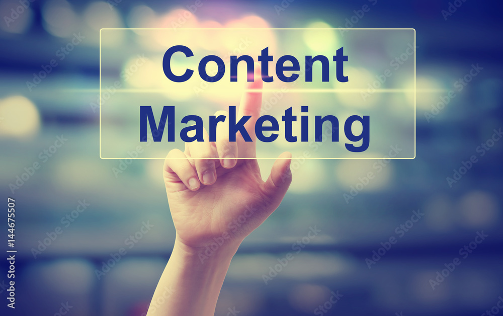 Content Marketing concept with hand