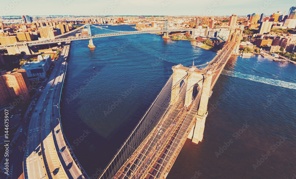 Brooklyn Bridge over the East River in New York