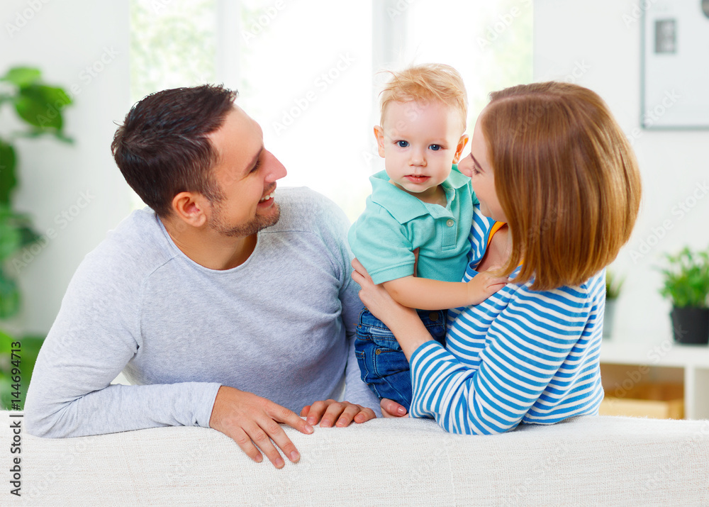 Happy family  at home