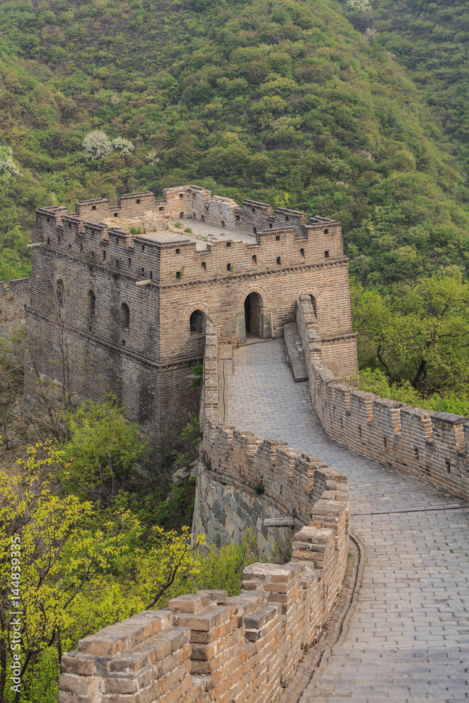 Watchtower of the Great Wall with viewing platform