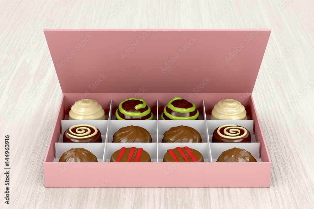 Gift box with chocolate candies