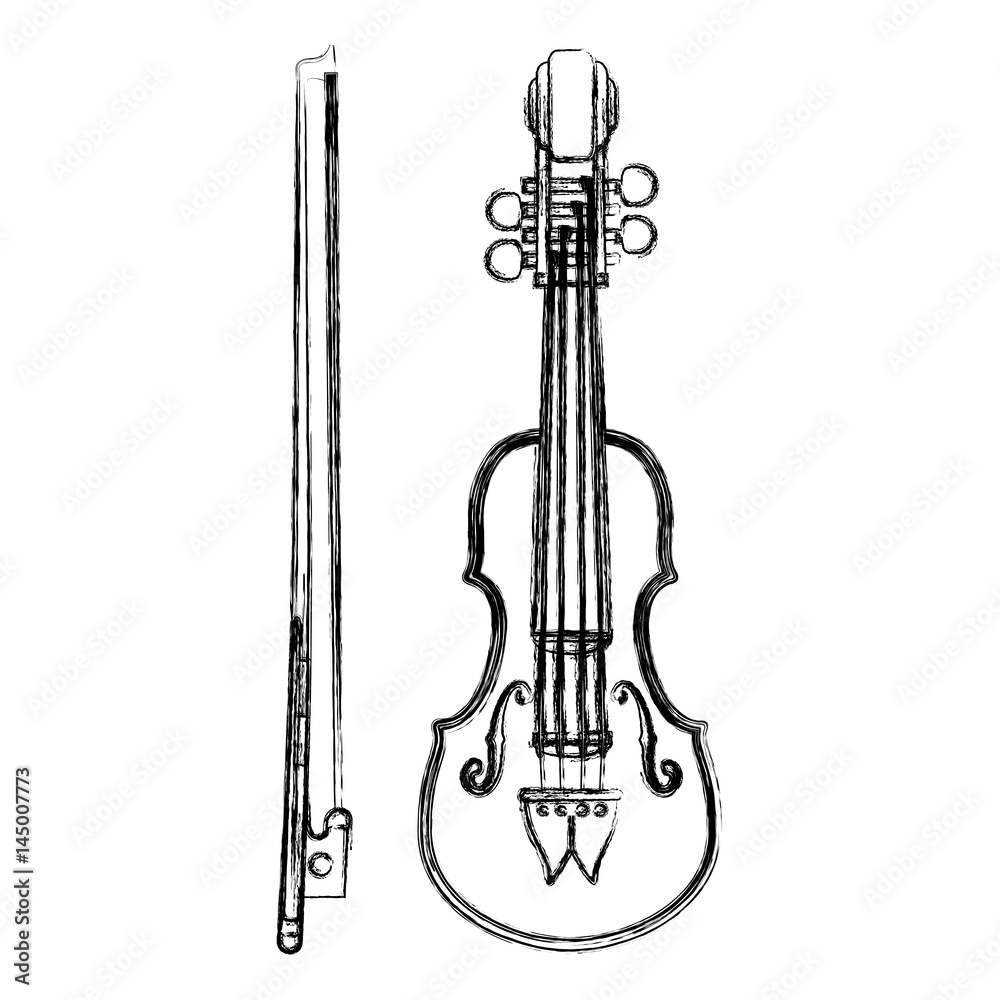 Violin music instrument icon vector illustration graphic design