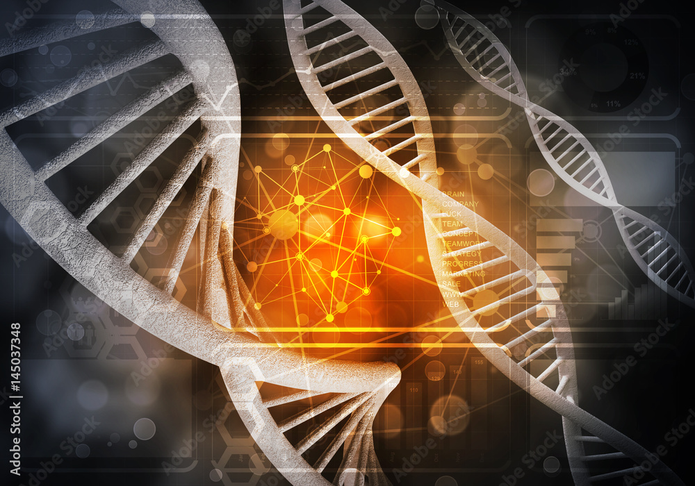 DNA molecules background