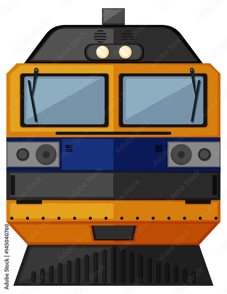 Train design in yellow color