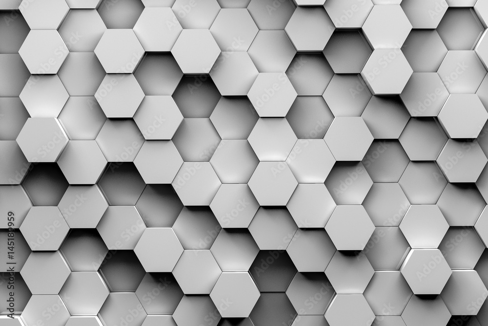 hexagon backgrounds 3d illustration