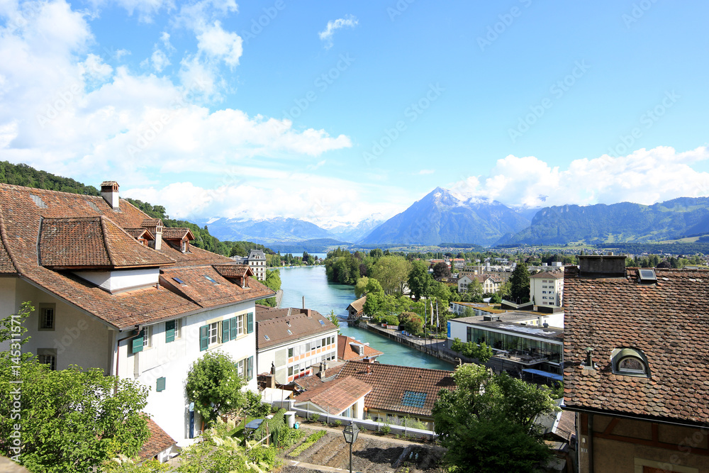 Scenic view of from Thun castle, Switzerland