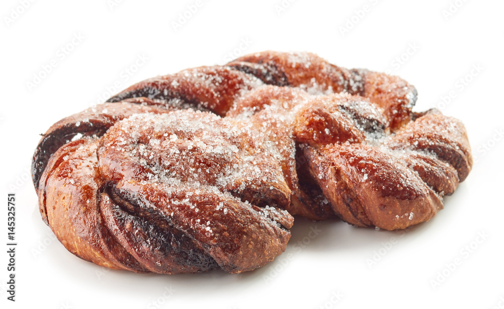 freshly baked cinnamon pretzel