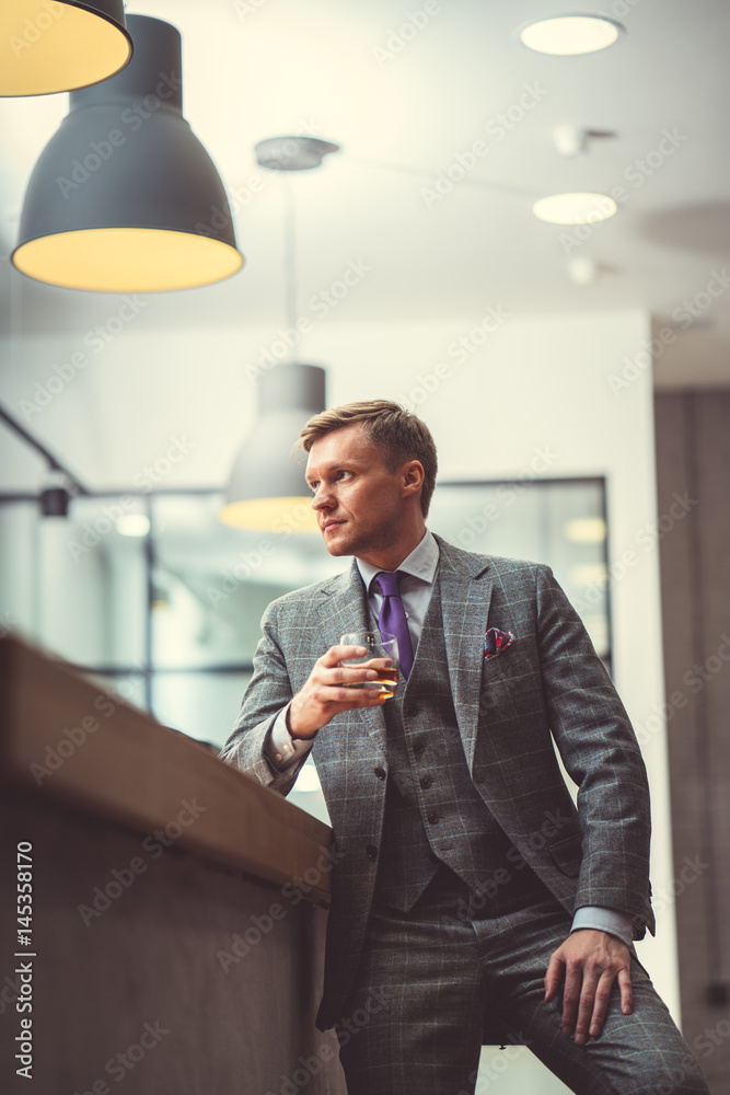 Businessman in workshop