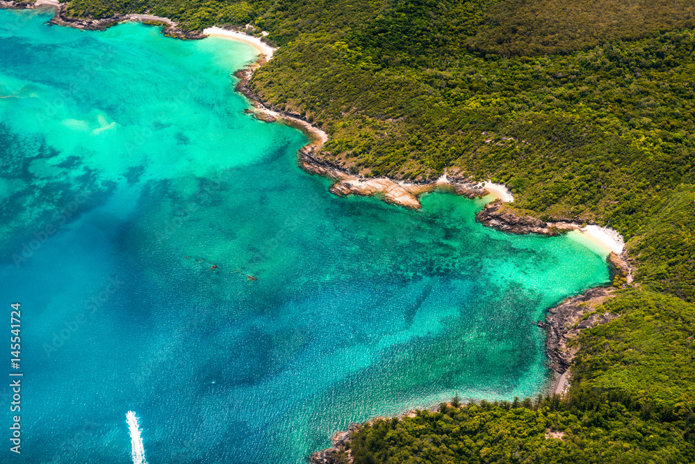 Aerial view of the Whitsunday Islands