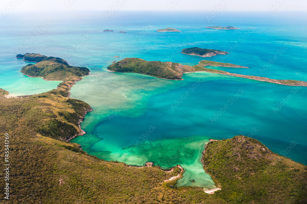 Aerial view of the Whitsunday Islands