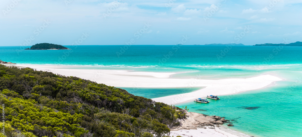 panoramic view of Whitehaven Beach, Whitsundays