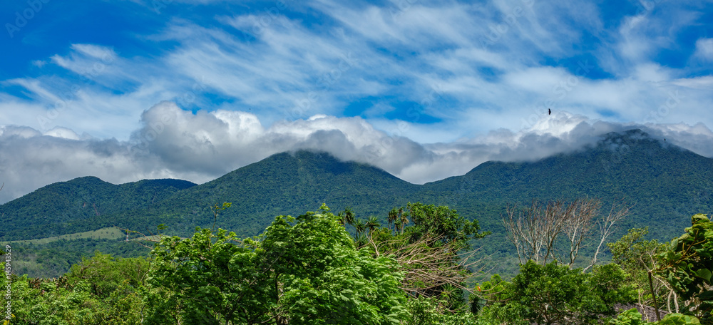 Rincon de la vieja vulcano and clouds