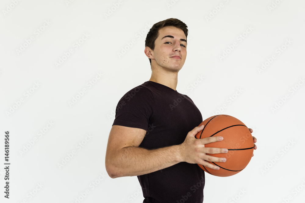 Men Hold Basketball Sport Hobby Concept